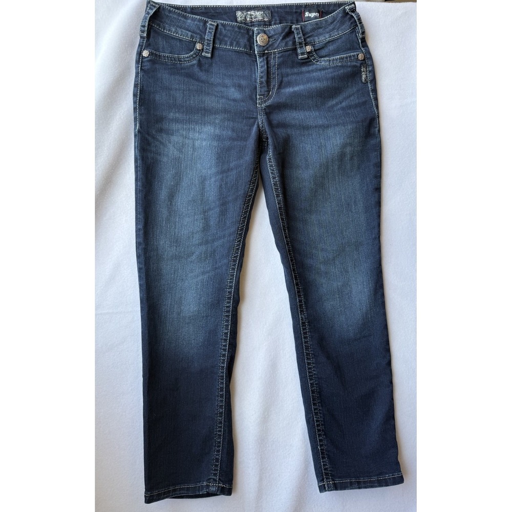 Silver Jeans Suki Mid Cropped Skinny Jeans Womens W31 Actual 24‎ Inseam